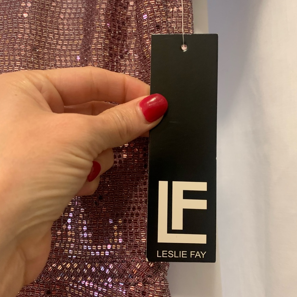 Leslie Fay size 8 pink sequin dress